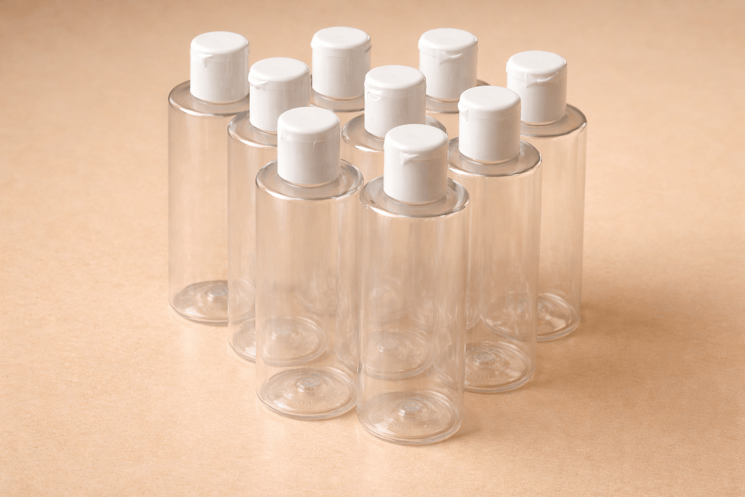 100ml Empty PET Bottle — Round Transparent Travel Bottle (Flip-Top Cap) - View 4